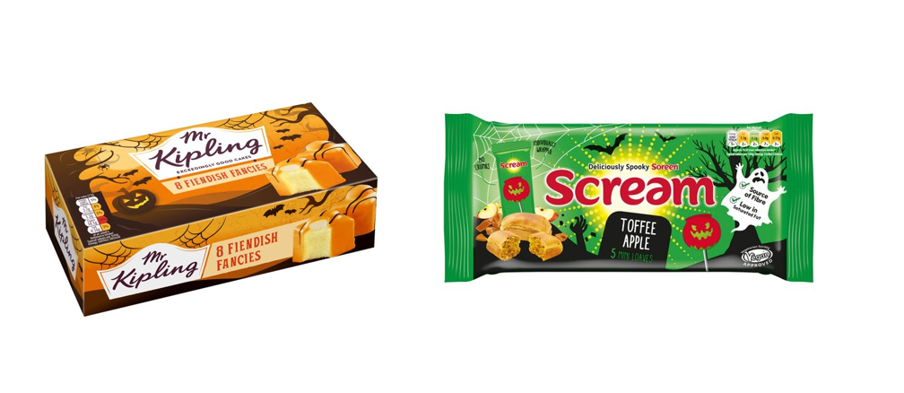 Seasonal versions of Mr. Kipling and Scream candies