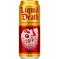Liquid Death Iced Tea, Rest in Peach